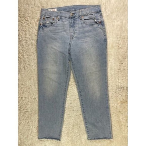 Gap Size 28 6 Womens Girlfriend Ankle  Jeans Mid Rise Light Wash Stretch… - Picture 1 of 3
